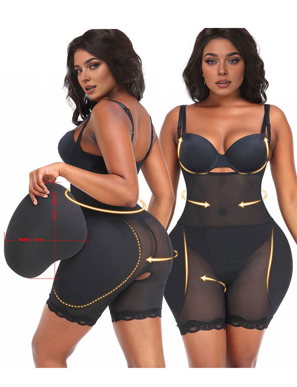 Women Plus Size Curve - Boosting Shapewear with Hip Padding | PRUSES - PRUSES