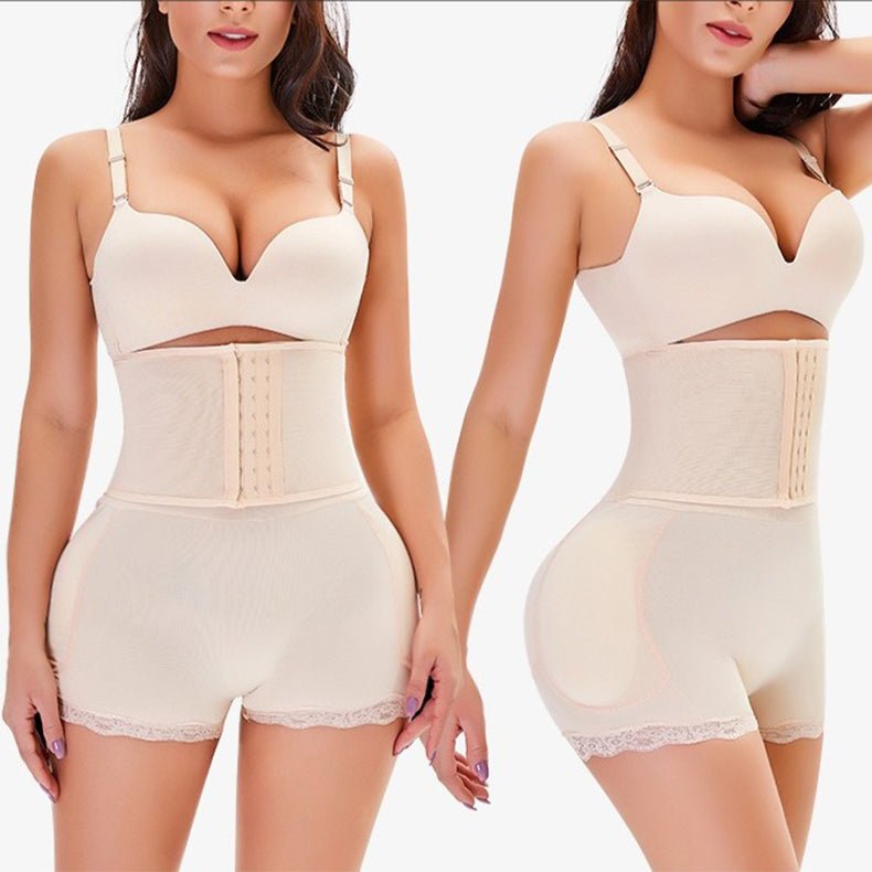 Women Plus Size Tummy Control Butt Lifter Shapewear Shorts - PRUSES