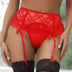 Women Plus Size Floral Sexy Transparent Lace Underwear Garter Belts - PRUSES