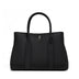 Black Leather Tote Bag Wide Strap Crossbody Bucket Bags | PRUSES-8