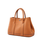 Brown Leather Tote Bag Wide Strap Crossbody Bucket Bags | PRUSES-12