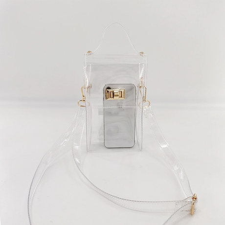 Clear Jelly Satchel Bag Crossbody Transpent Bag with Top Handle | PRUSES-3