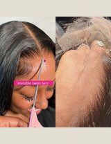【HD Invisible Lace】Glueless Lace Frontal Wig Straight Human Hair Wig Undetectable HD Lace Wig Pre-plucked Hairline-3