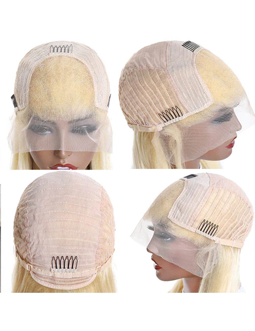 Honey Blonde Wig Straight Hair Wigs HD Transparent 13x4 Lace Front Wigs 613 Long Human Hair Wig 40 Inch-5