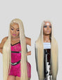 Honey Blonde Wig Straight Hair Wigs HD Transparent 13x4 Lace Front Wigs 613 Long Human Hair Wig 40 Inch