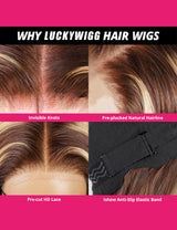 Invisible Knots Wear Go Glueless P4/27 Loose Deep Wave Wigs 13x4 Lace Frontal Wig Pre Cut Wigs-8