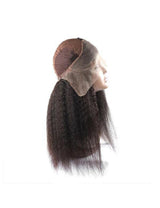 Kinky Straight Hair Wig Brazilian Yaki Human Hair Wigs 13x4 Lace Front Wig-1