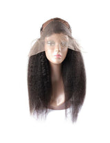 Kinky Straight Hair Wig Brazilian Yaki Human Hair Wigs 13x4 Lace Front Wig-2