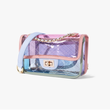 Light Green Clear Crossbody Purse with Chain | PRUSES-8
