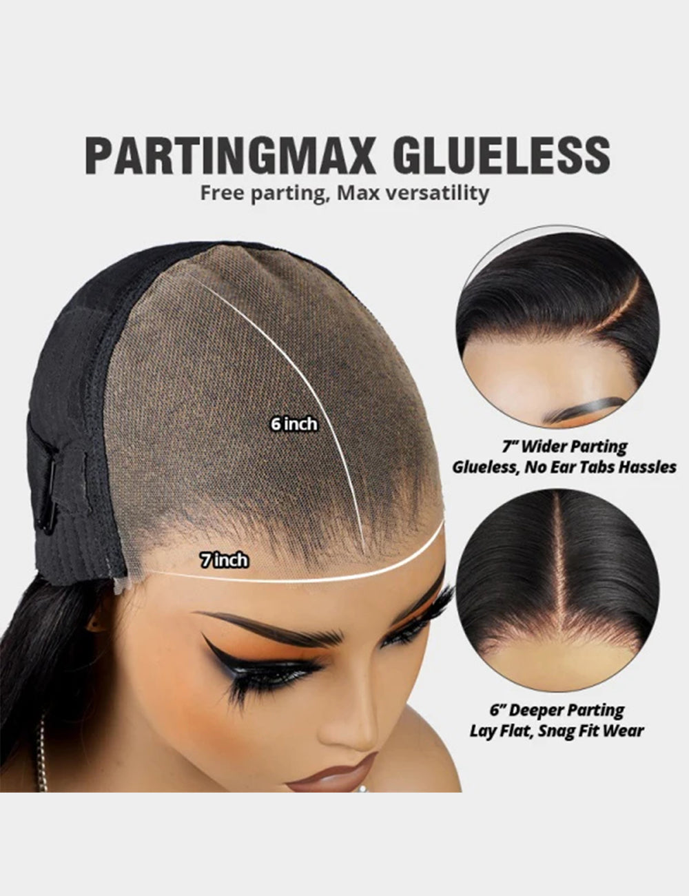 PartingMax Wear Go Deep Wave Wigs 7x6 HD Lace Closure Wigs 100% Human Hair Wig-3