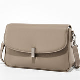 Women gray Genuine Leather Crossbody Bags Square