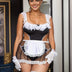 Women Plus Size Black Sexy Lace Maid Costume