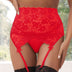 Women Plus Size Extreme Sexy Lace Garter Belts - PRUSES