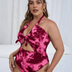 Women Plus Size Gradient Print Swimsuit