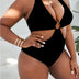 Women Plus Size Halter Neck Sexy One Piece Swimsuit-2
