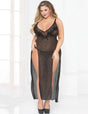 Women Plus Size Sexy Lace Thin Babydoll