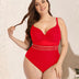 Women Plus Size Summer Strappy Bikini Sexy Open Back One Piece Swim-7