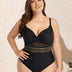Women Plus Size Summer Strappy Bikini Sexy Open Back One Piece Swim