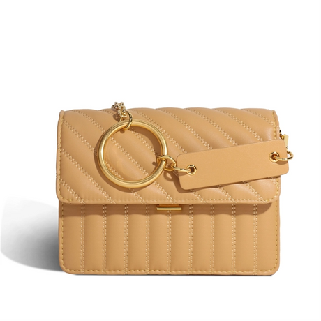 Women's Leather Quilted Flap Square Chain Shoulder Bags | PRUSES
