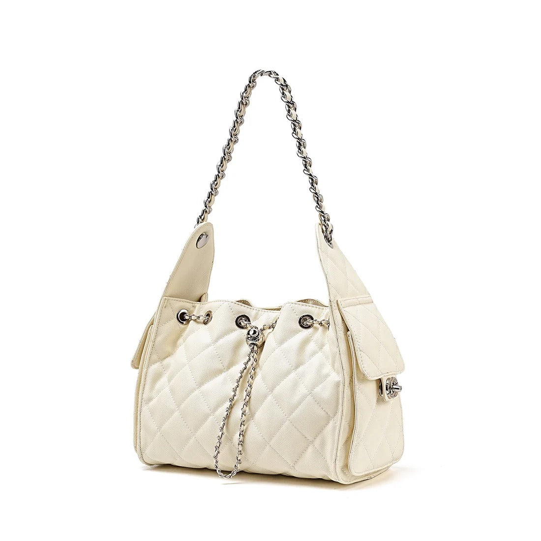 off-White quilted handbag with a chain strap 