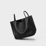 Black leather handbag 
