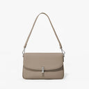 Genuine Leather Square Flap Shoulder Bag