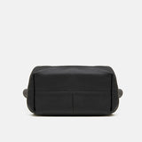 Black Genuine Leather Large Capacity Tote Bag bottom
