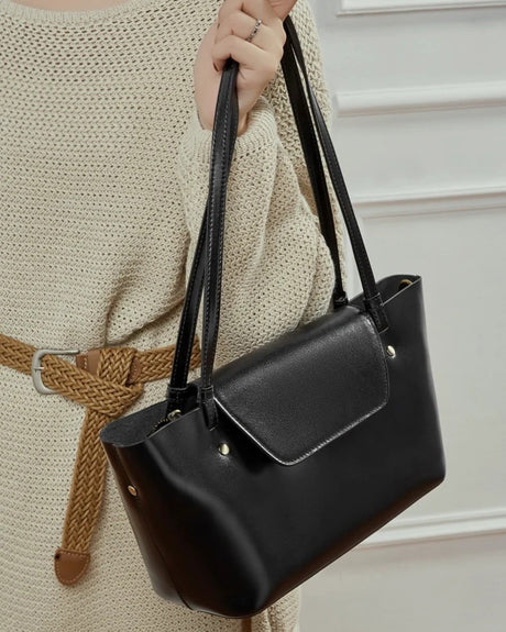 Women's cowhide Large Structured Tote Bag