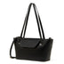 Women's black Genuine Leather Large Structured Tote Bag 