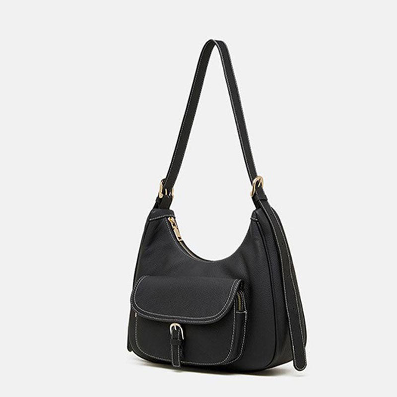 Women's Genuine Leather Shoulder Bag with Pocket | PRUSES