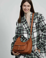 Women's Genuine Leather Shoulder Bag with Pocket | PRUSES