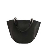  black  Genuine Leather Tote Bag 