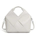 Women's gray Genuine Leather Woven Handbag 