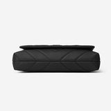 Women's black Leather Quilted Chain Shoulder Bags bottom