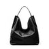 Black leather handbag 