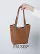 Womens Genuine Leather & Suede Bucket Bag detail pruses vedio 