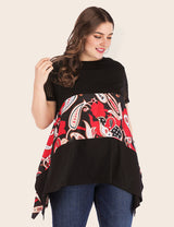 Women Plus Size Bold Spliced Top | PRUSES - PRUSES