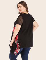 Women Plus Size Bold Spliced Top | PRUSES - PRUSES
