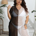Women Plus Size Contrast Panel Cutout Cover - up | PRUSES - PRUSES