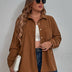 Women Plus Size Corduroy Long - Sleeved Shirt | PRUSES - PRUSES