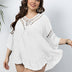 Women Plus Size Crochet Paneled Open Back Cover - up | PRUSES - PRUSES