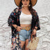 Women Plus Size Fringed Floral Cardigan Beach Cover - Up | PRUSES - PRUSES