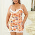 Women Plus Size Halloween Spooky Party Babydoll Nightgown - PRUSES