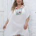 Women Plus Size Hand - Crocheted Flower Patchwork Tassel Cover Up | PRUSES - PRUSES