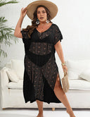 Women Plus Size Hollow Deep V Neck Cover Up | PRUSES - PRUSES