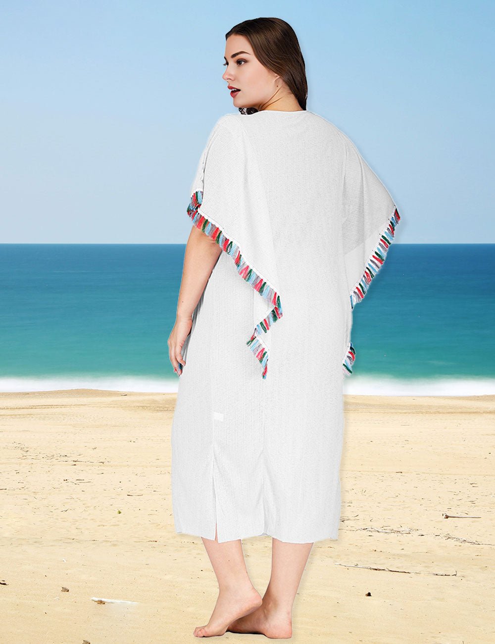 Women Plus Size Irregular Beach Cover - Up Dress | PRUSES - PRUSES