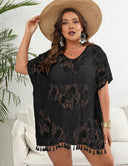 Women Plus Size Lace Double Slit Bikini Cover Up | PRUSES - PRUSES