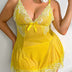 Women Plus Size Lace Hem Babydoll - PRUSES