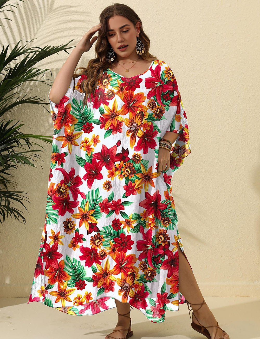 Women Plus Size Large Floral Loose | PRUSES - PRUSES