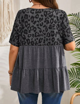 Women Plus Size Leopard print T-shirt | PRUSES - PRUSES